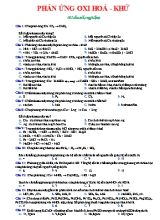 Bài tập trắc nghiệm Hóa học 10 - Chương 4 Phản ứng oxi hoá khử (Có đáp án)